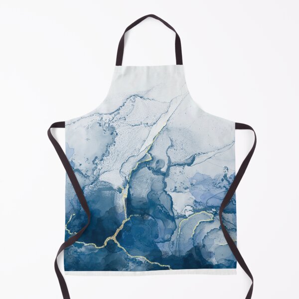 Item preview, Navy Blue and Gold Alcohol Ink Pattern designed and sold by Lady-Lilac.