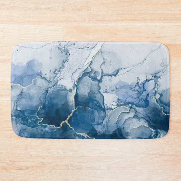 Item preview, Navy Blue and Gold Alcohol Ink Pattern designed and sold by Lady-Lilac.
