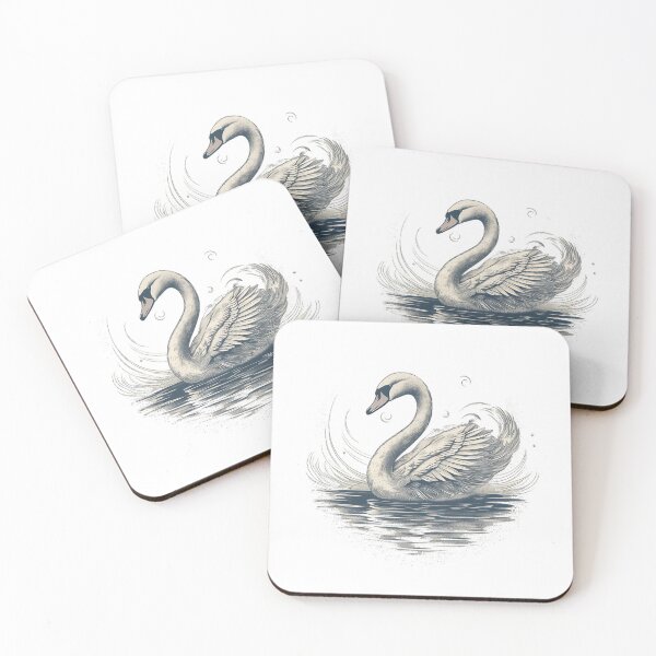 Item preview, Effortless Elegance: A Minimalist Depiction of a Graceful Swan designed and sold by Designs-By-Geli.