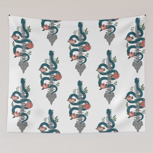 Item preview, Human Spine with Snake and Flower designed and sold by 397HOUSE Your happy time.