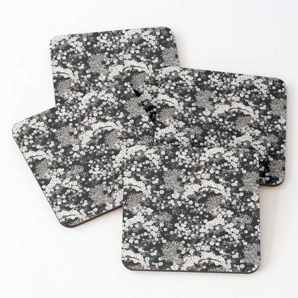 Item preview, Black and White Japanese Sakura Pattern  designed and sold by StudioTokyo.