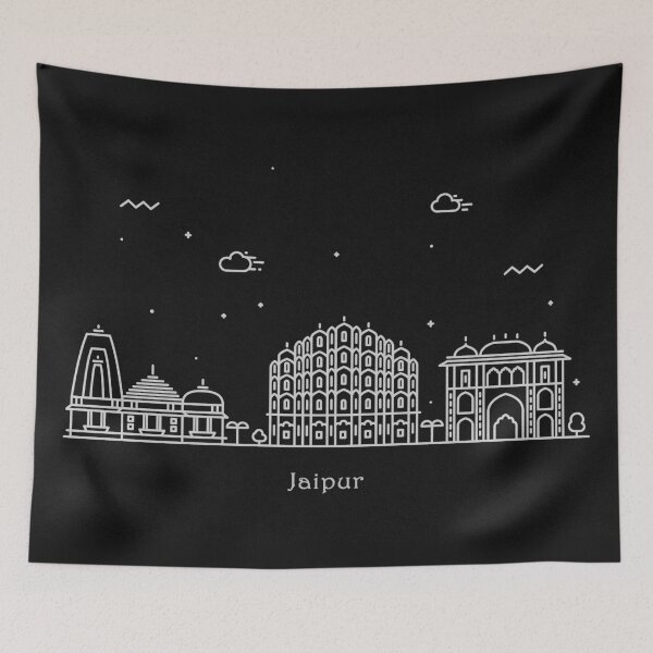 Item preview, Jaipur Skyline Minimal Line Art Poster designed and sold by A Deniz Akerman.