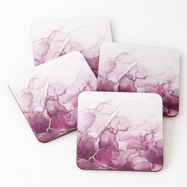 Item preview, Red Violet and Gold Alcohol Ink Pattern designed and sold by Lady-Lilac.