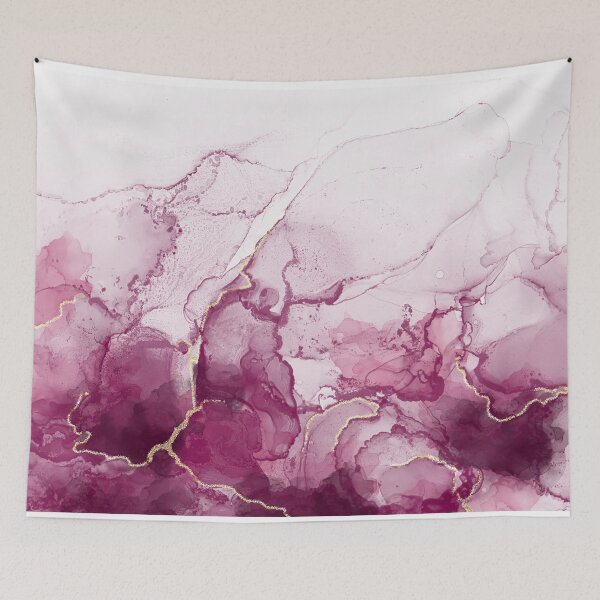 Item preview, Red Violet and Gold Alcohol Ink Pattern designed and sold by Lady-Lilac.