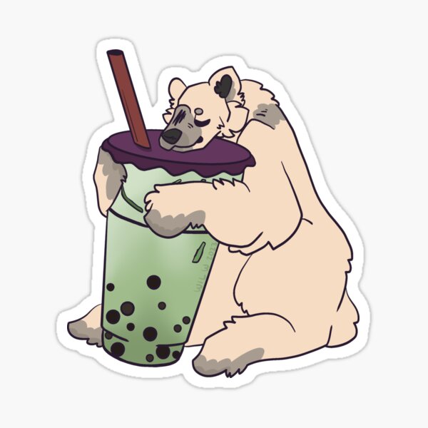 Bubble Tea Kawaii Polar Bear I Boba Tea Otaku Polar Bear Sticker by Maximus  Designs - Fine Art America
