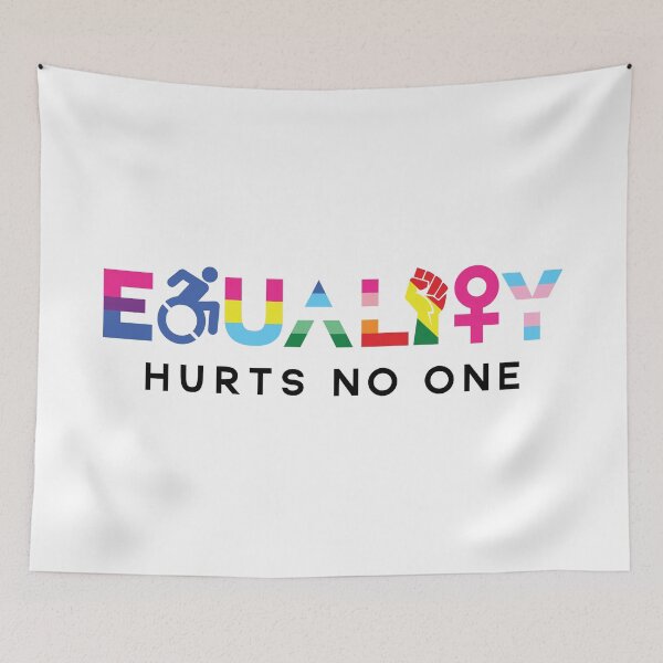 Item preview, Equality Hurts No One - Bi, Pan, MLM, WLW, Panafrican; Black Text designed and sold by Star Danny Baeson.