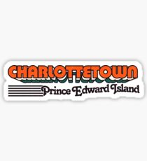 Charlottetown, Prince Edward Island | Retro Stripes Sticker