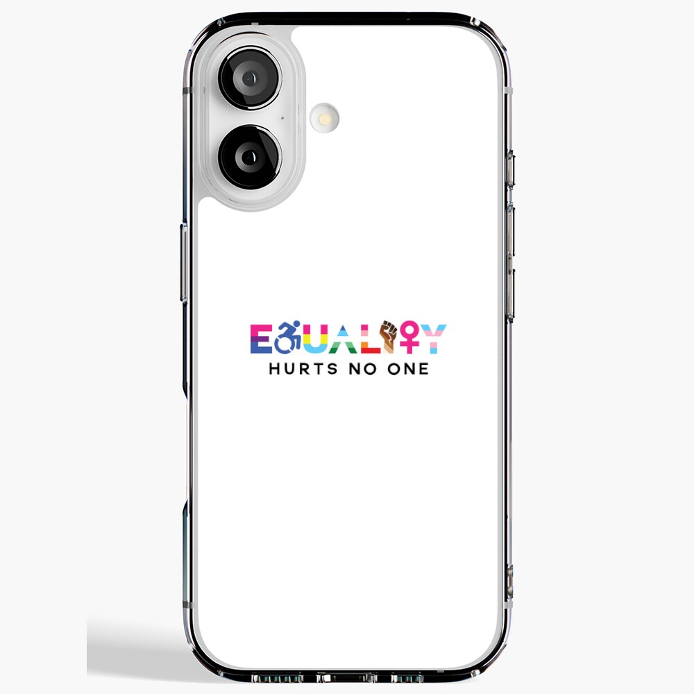 Equality Hurts No One - Bi, Pan, MLM, WLW, Skintone Range; Black Text Sticker