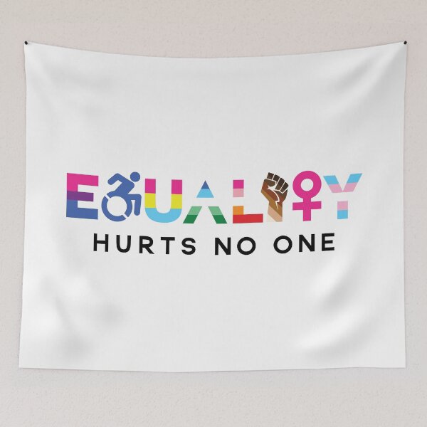 Item preview, Equality Hurts No One - Bi, Pan, MLM, WLW, Skintone Range; Black Text designed and sold by Star Danny Baeson.