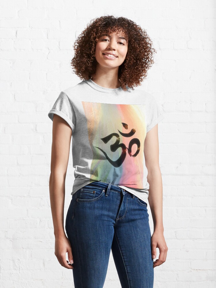 Thumbnail 4 of 7, Classic T-Shirt, OM Sacred Sound, Syllable, Mantra designed and sold by Truthseekmedia.