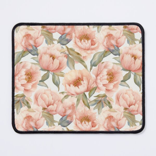 Item preview, Blush Peonies Blossom on cream background designed and sold by Rebecca Claire Designs.