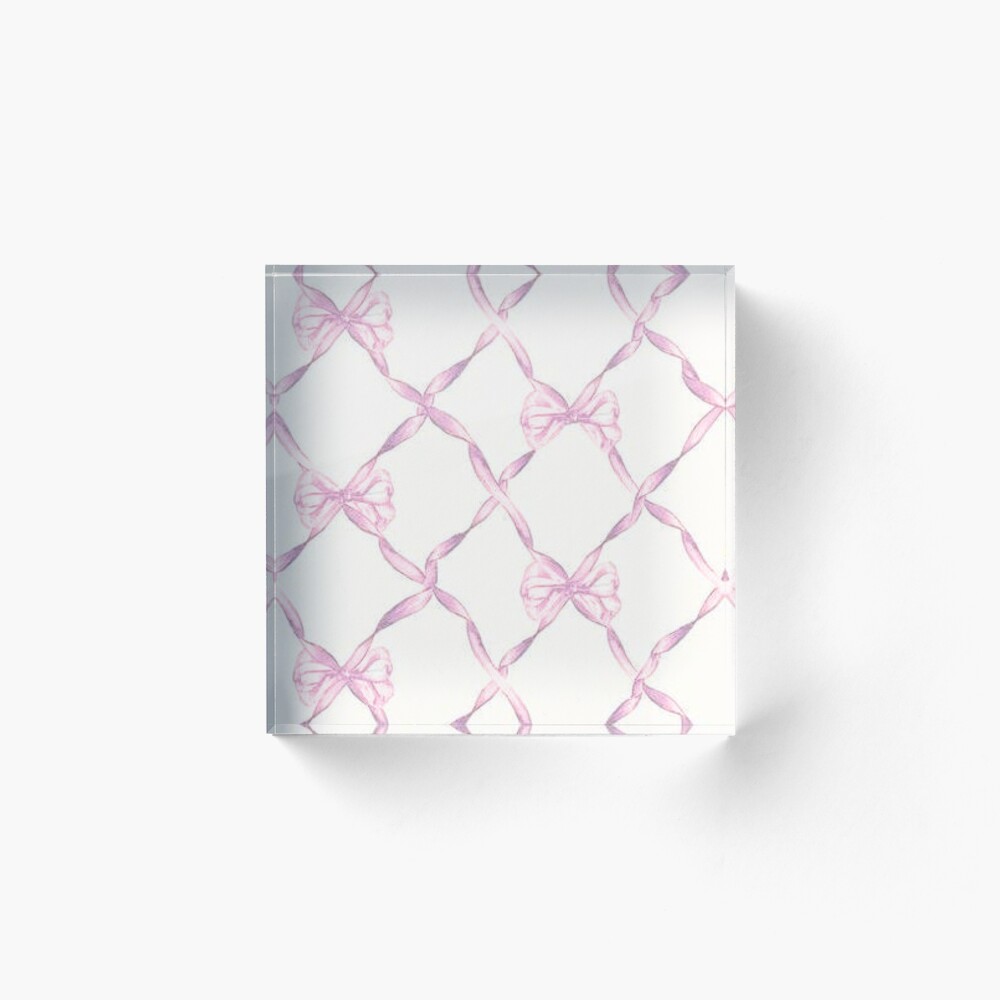 Coquette balletcore pink ribbon bow pattern 