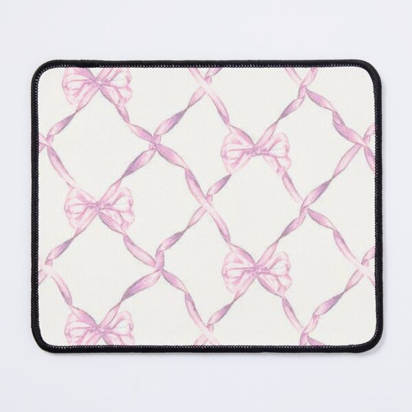 Item preview, Coquette balletcore pink ribbon bow pattern  designed and sold by Pixiedrop.