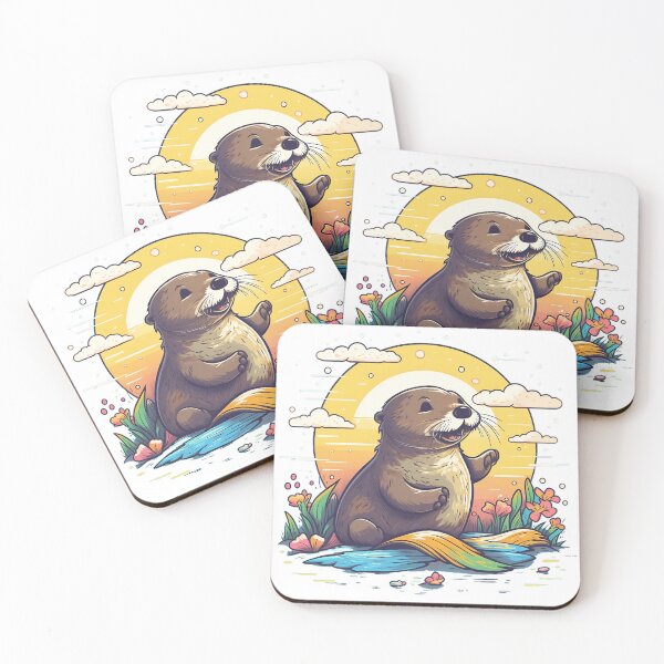 Item preview, Otterly Relaxed: A Cheerful Depiction of a Playful Otter designed and sold by Designs-By-Geli.
