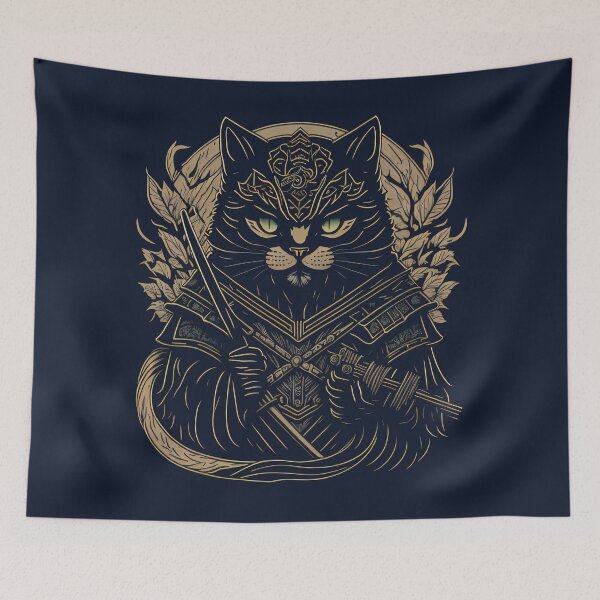 Item preview, Samurai Knight Cat designed and sold by entwithanaxe.