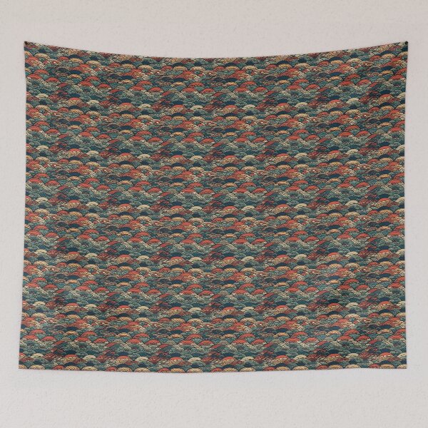 Item preview, Vibrant Japanese Traditional Wagara Inspired Pattern  designed and sold by StudioTokyo.