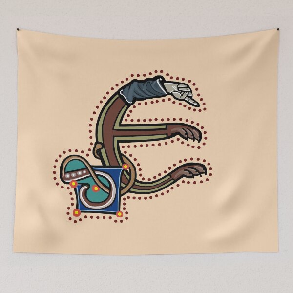 Item preview, Letter E Manicule W 14C Maastricht Psalter Parody  designed and sold by Donnahuntriss.