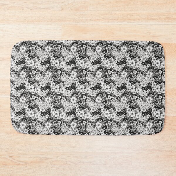 Item preview, Black and White Sketch of Cherry Blossoms Pattern designed and sold by StudioTokyo.