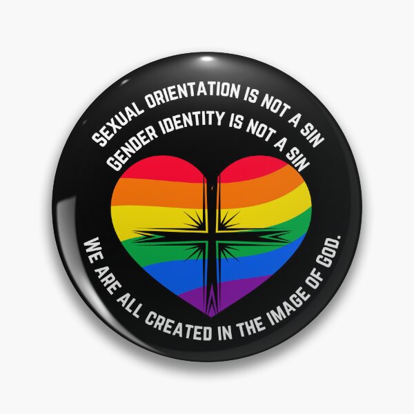 Item preview, “Sexual orientation is not a sin. Gender identity is not a sin. We are all created in the image of God. designed and sold by CheekyGrace.