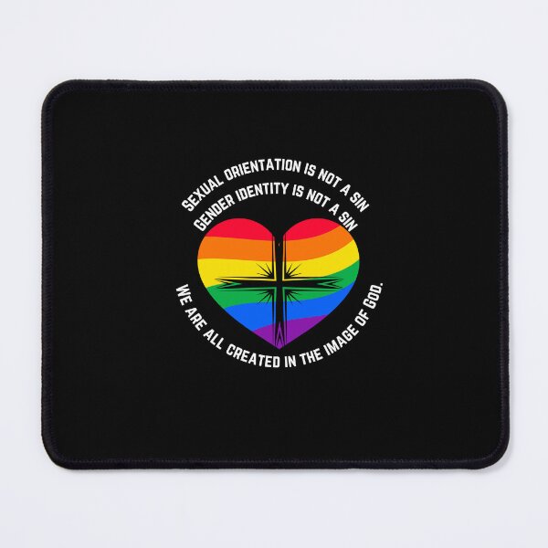 Item preview, “Sexual orientation is not a sin. Gender identity is not a sin. We are all created in the image of God. designed and sold by CheekyGrace.