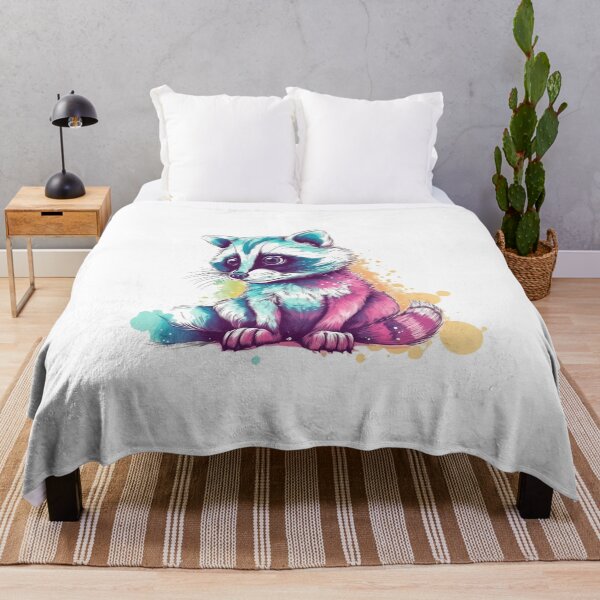 Item preview, Curious Raccoon: A Whimsical and Playful Illustration in Pastel Colors designed and sold by Designs-By-Geli.