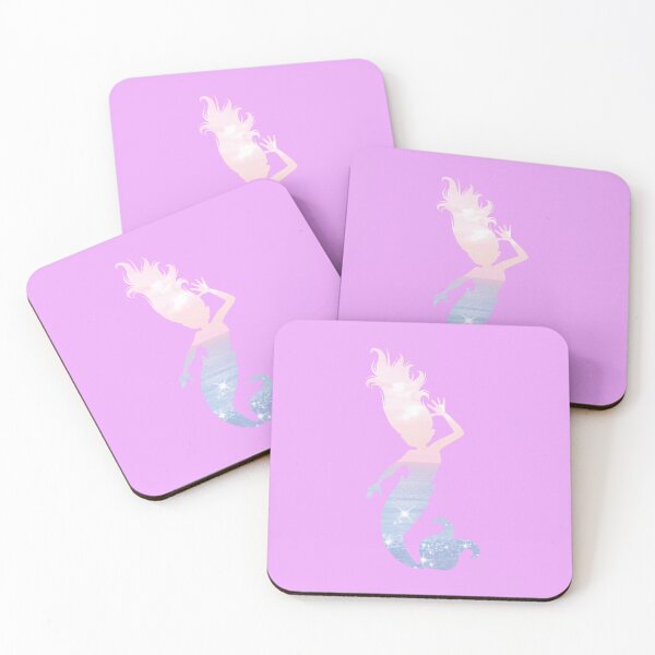 Item preview, Mermaid in Glittering Beach Background designed and sold by chillaxcats.