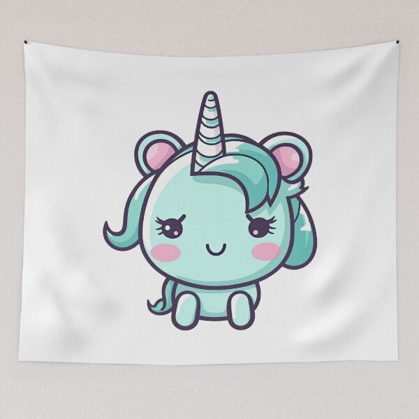 Item preview, Cute unicorn in kawaii style designed and sold by Digital Dreamtales.