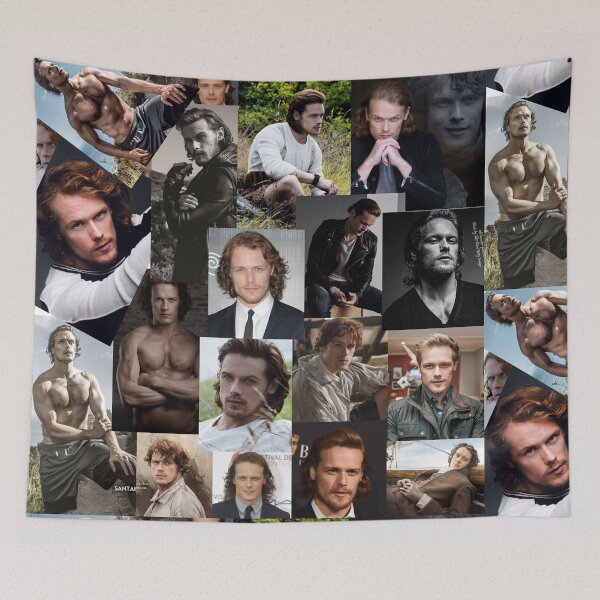 Item preview, Sam Heughan Assorted Photo Collage designed and sold by CollageHeaven.