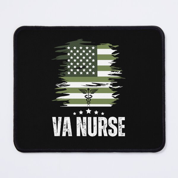 Item preview, VA Nurse Camouflage American Flag Veterans Affairs designed and sold by Luckydesign1975.