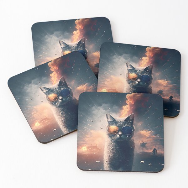 Item preview, Serious Action Hero Cat designed and sold by Justpurrs.