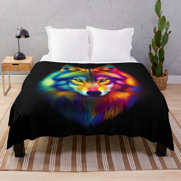 Item preview, Psychedelic Wolf 4, American Indian, Spirit Guide, Dog designed and sold by Rogue-Studio.