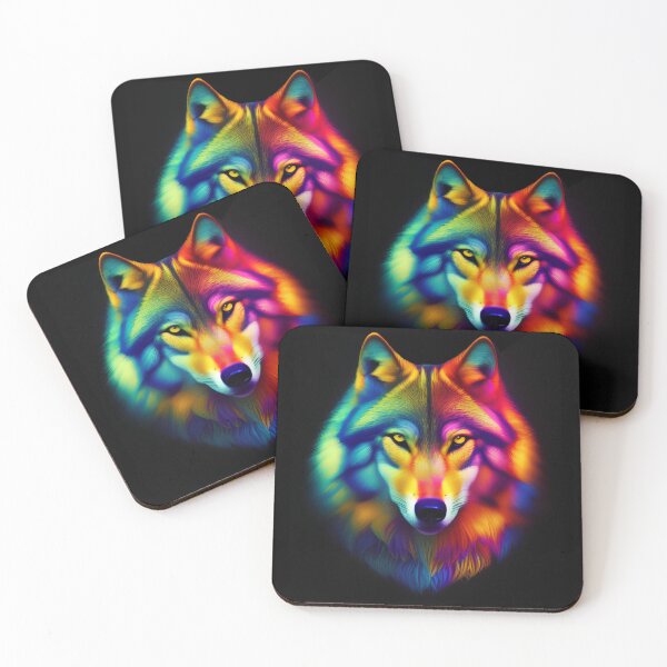 Item preview, Psychedelic Wolf 4, American Indian, Spirit Guide, Dog designed and sold by Rogue-Studio.