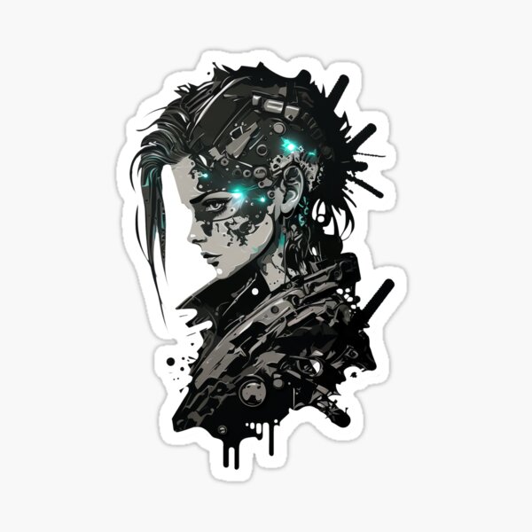 Artikel-Vorschau von Neon Nihilist - Cyber Punk Rebel, designt und verkauft von cyberartmaker.