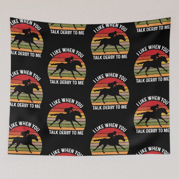 Item preview, I Like When You Talk Derby To Me Funny Horse Racing Humor designed and sold by GravitiTees.