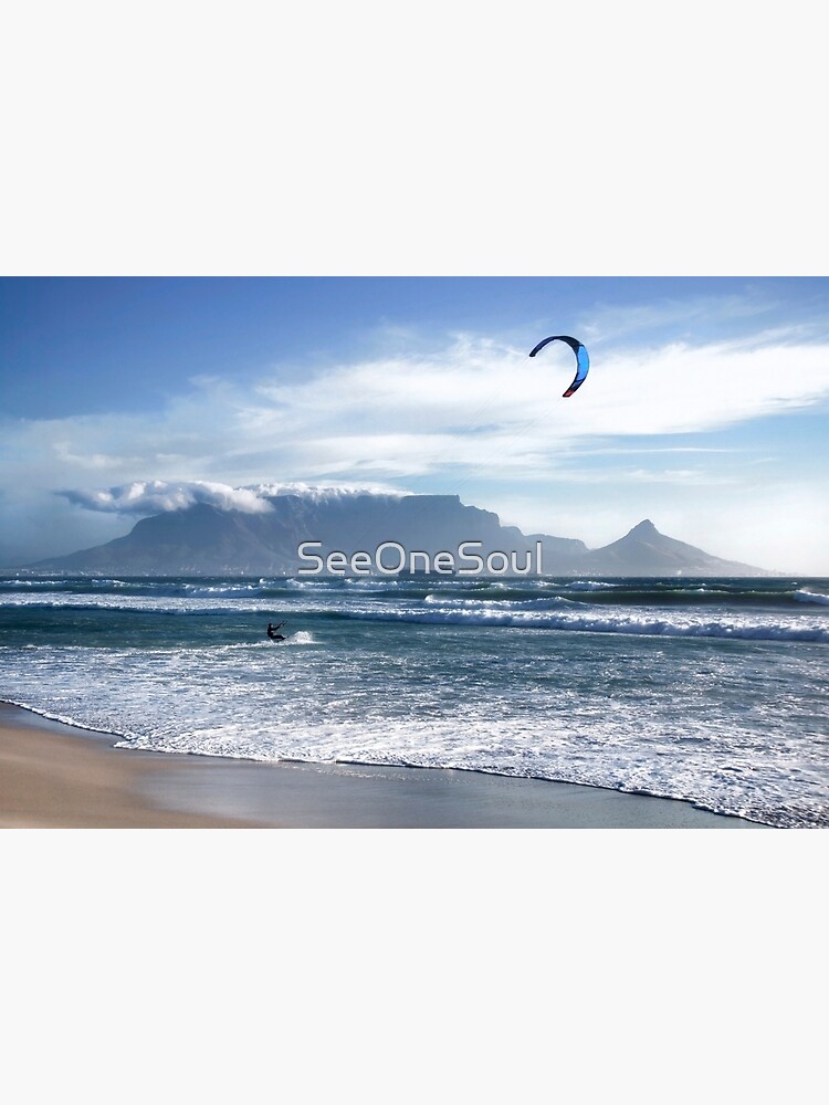 "Kite Surfing in Cape Town, South Africa" Poster for Sale by SeeOneSoul Redbubble