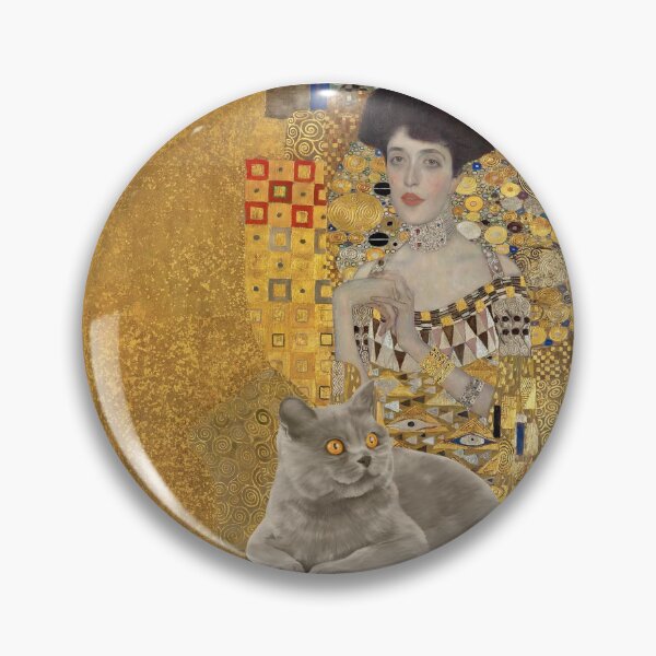Item preview, Gustav Klimt Cat ,Portrait Adele Bloch-Bauer, Funny Cat mom gift,Cat Art, Funny Gift designed and sold by RaspberryEM.