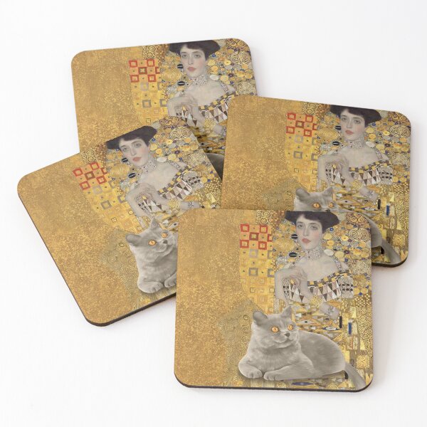 Item preview, Gustav Klimt Cat ,Portrait Adele Bloch-Bauer, Funny Cat mom gift,Cat Art, Funny Gift designed and sold by RaspberryEM.