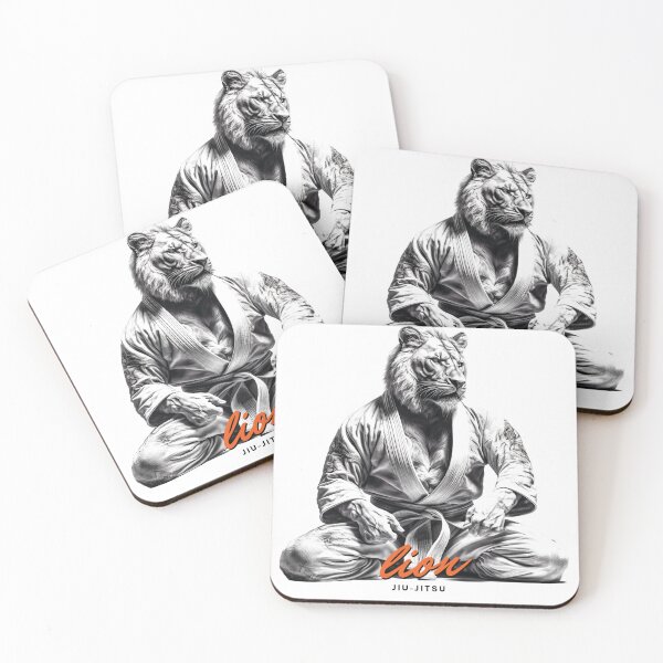 Item preview, Animals of Jiu-Jitsu - Lion - BJJ (White Background) designed and sold by CreativeMindGPT.