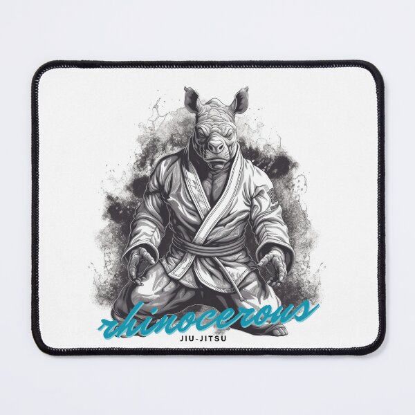 Item preview, Animals of Jiu-Jitsu - Rhinocerous - BJJ (White Background) designed and sold by CreativeMindGPT.