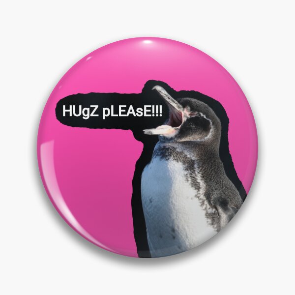 Artikelvorschau, Galapagos Penguin politely asks for hugs (Fuchsia #FC46AA Background) entworfen und verkauft von SBPenguins.