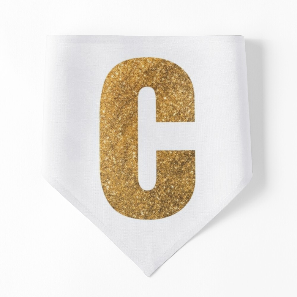 Gold Glitter Letter - C