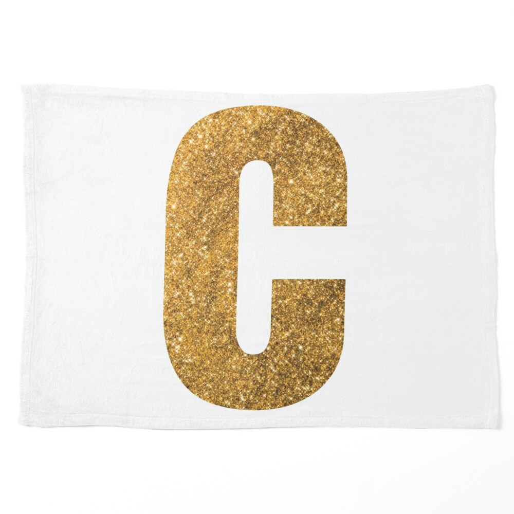 Gold Glitter Letter - C