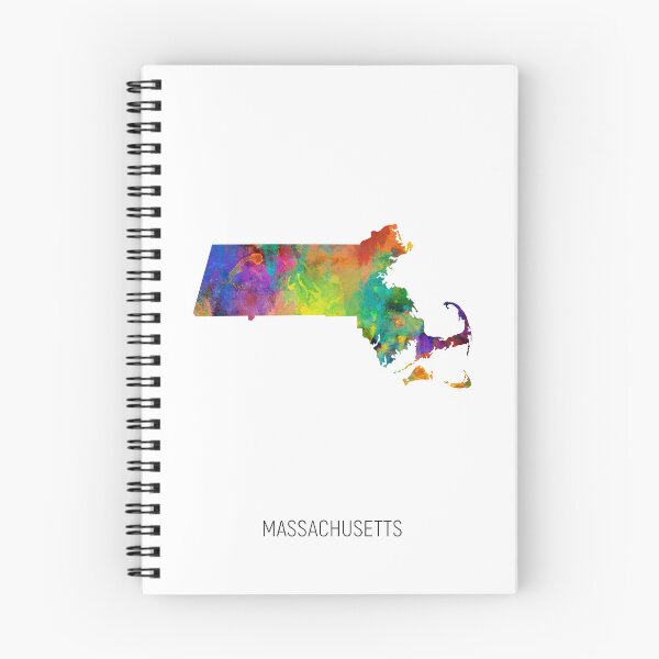 Item preview, Massachusetts Watercolor Map designed and sold by ArtPrints.