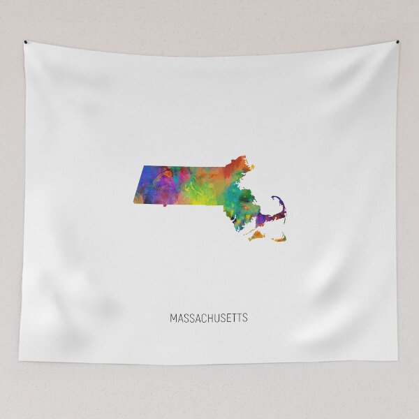 Item preview, Massachusetts Watercolor Map designed and sold by ArtPrints.