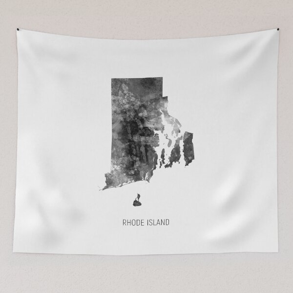 Item preview, Rhode Island Watercolor Map designed and sold by ArtPrints.
