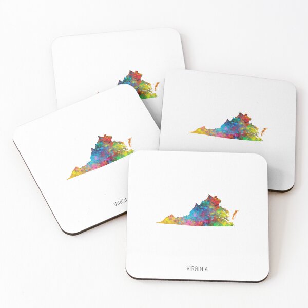 Item preview, Virginia Watercolor Map designed and sold by ArtPrints.