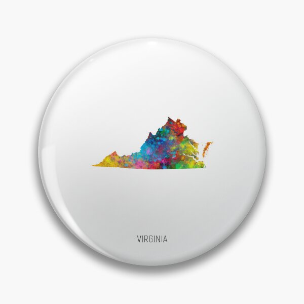 Item preview, Virginia Watercolor Map designed and sold by ArtPrints.