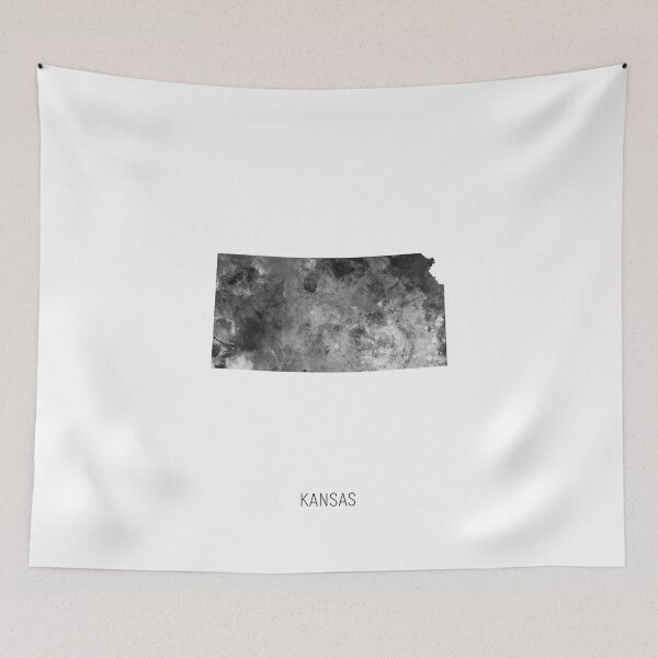 Item preview, Kansas Watercolor Map designed and sold by ArtPrints.