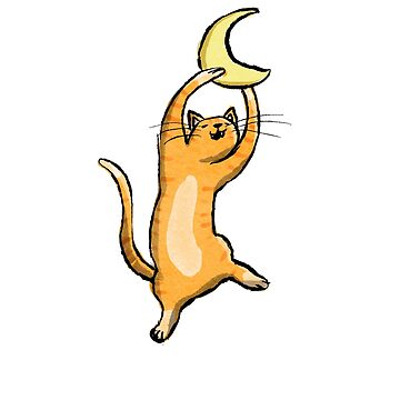 Artwork thumbnail, Cat Catches the Moon by Angela Sandberg