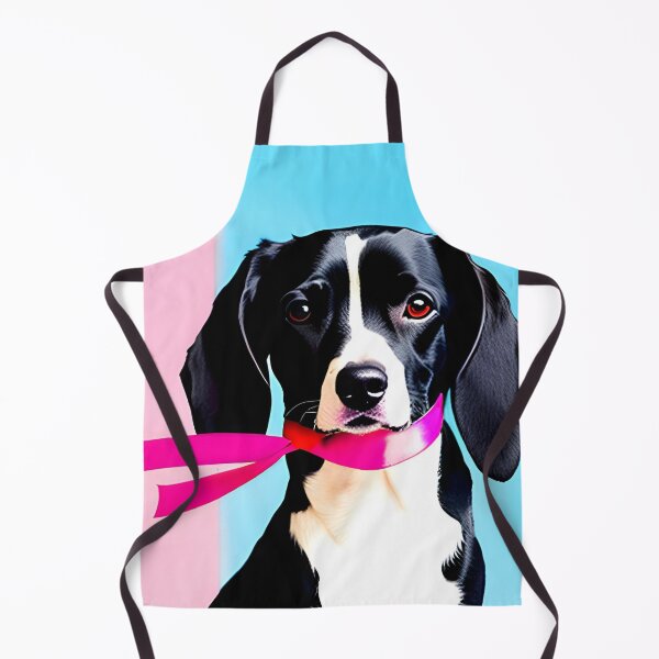 Item preview, Dog wearing a pink ribbon for breast cancer support and women's health overall designed and sold by Lady-Frost.
